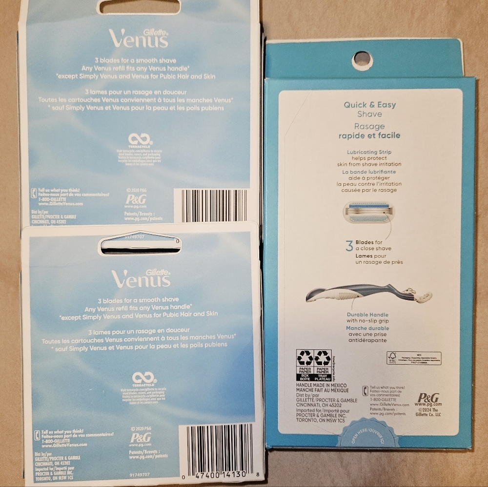Gillette Venus Smooth 3 Blade Razor Bundle - Picture 3 of 7